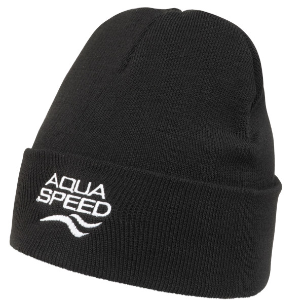 Czapka zimowa Aqua Speed 07 - czarna - białe logo Czapka_07_600x600