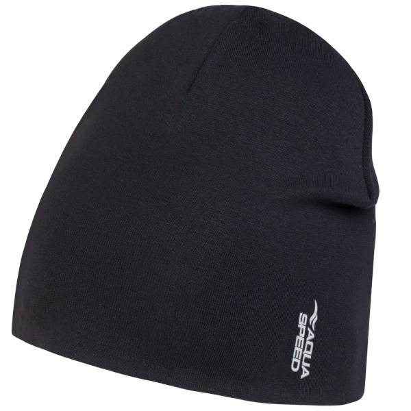 Czapka zimowa Aqua Speed 07 - czarna - bawełna