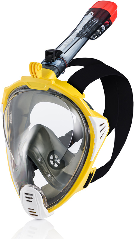 Maska do nurkowania Aqua Speed DRIFT żółto-czarna i Maska do nurkowania Aqua Speed SPECTRA 2.0 błękitno-czarna