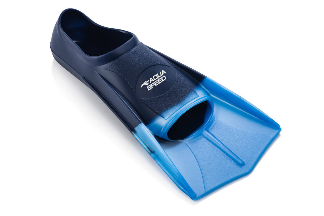 Short Training Swim Fins Aqua Speed 02 blue Blue ALL ACCESSORIES \ Swimming training