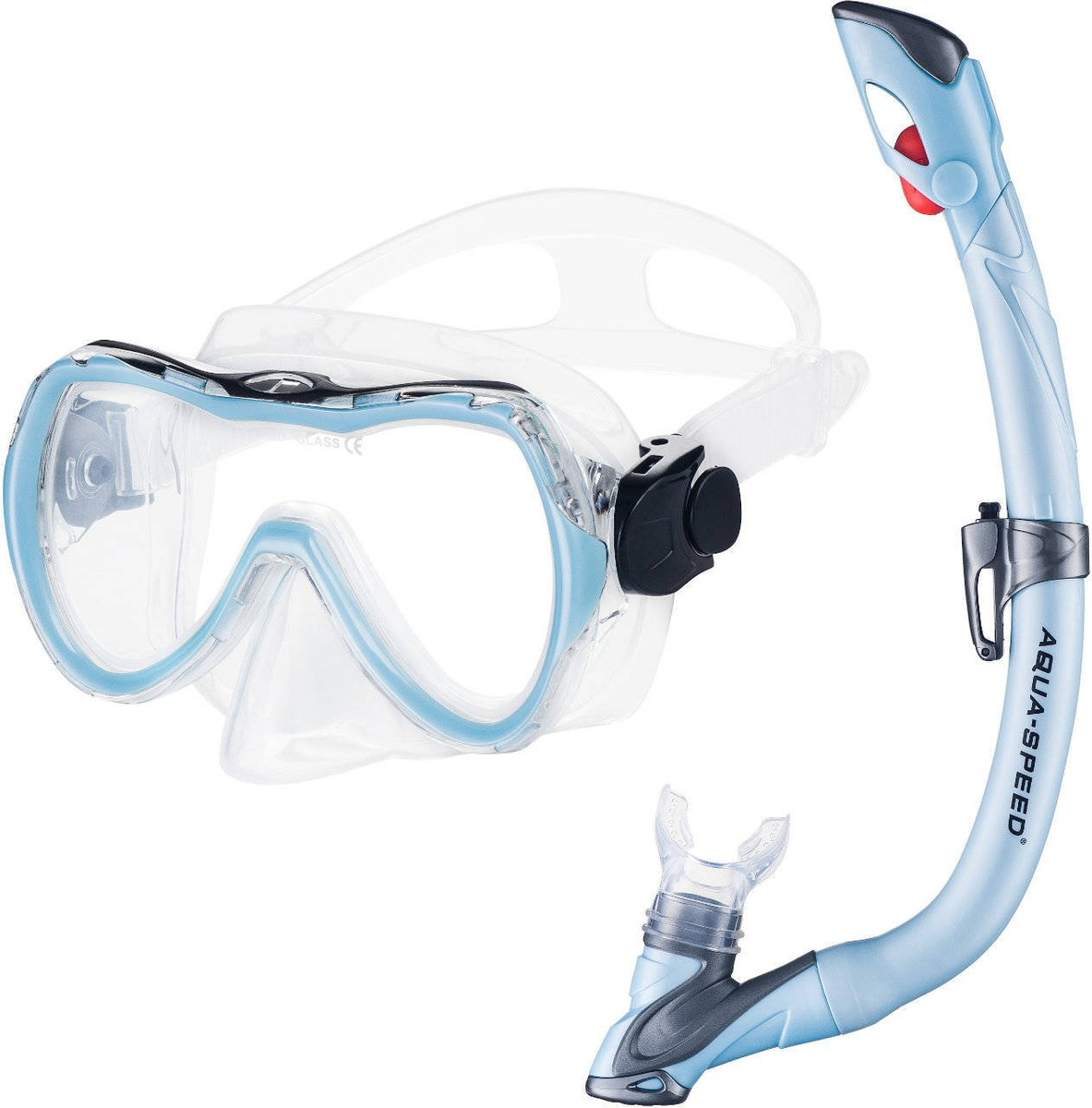Snorkeling set ENZO + EVO 02 light blue ALL ACCESSORIES