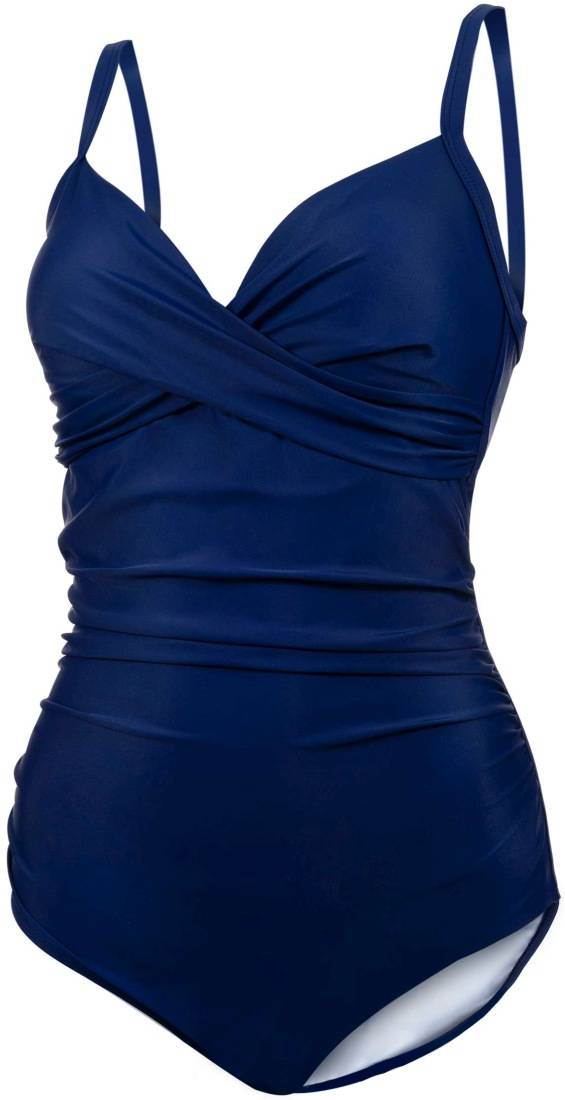 Vivian 10 modeling swimsuit with cups - navy blue navy | WOMEN \ Women ...