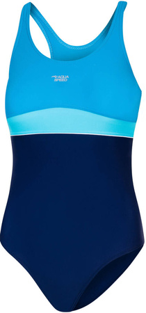 Girls' swimsuit Emily 42 - blue and navy blue