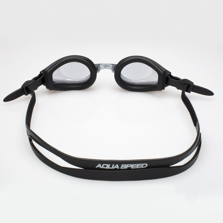 Okulary pływackie korekcyjne Aqua Speed Focus 19 - czarne  - dymione szkła 