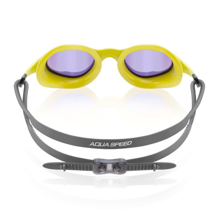 Swimming goggles Aqua Speed Vortex Mirror + Case 38 - yellow