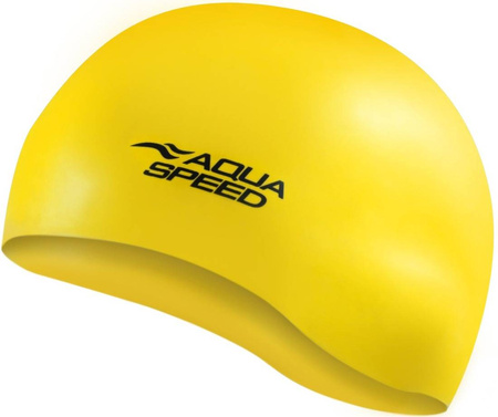 High-stretch silicone swim cap Aqua Speed Mono 18 - yellow