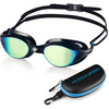 Lustrzane okulary pływackie Aqua Speed Vortex Mirror  + Etui 07 - czarne
