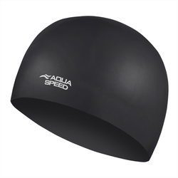 Startowy czepek pływacki z silikonu Aqua Speed 3D Cap 07 - czarny