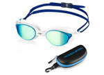  Lustrzane okulary pływackie Aqua Speed Vortex Mirror + Etui 51 - białe 