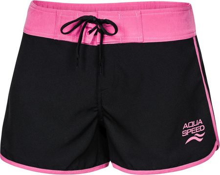 Women's swimming shorts Viki 136 - black-pink