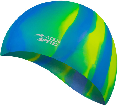 Multicolor silicone swim cap Aqua Speed Bunt 58