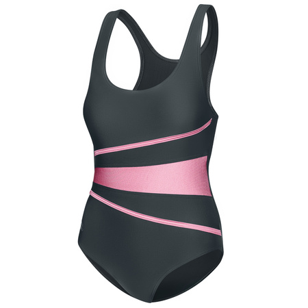 Jednoczęściowy kostium pływacki z miseczką Aqua Speed Stella Lady 33 - szary