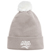 Czapka zimowa z pomponem Aqua Speed 05 - beżowa - białe logo