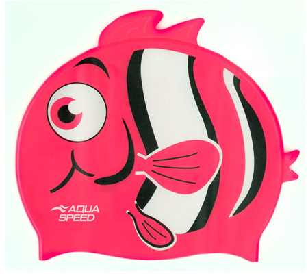 Silicone swim cap for children with 3D element Zoo nemo 03