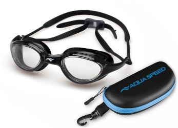 Okulary pływackie Aqua Speed Vortex  Vision + Etui 23 - czarne
