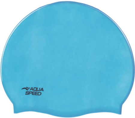 Mocno rozciągliwy czepek pływacki z silikonu Aqua Speed Mono 42 - niebieski 