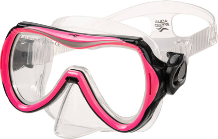 Snorkeling set for kids Enzo + Samos 03 + mesh bag - pink 