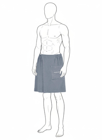  Sauna Towel Tunic Bath Kilt AQUA SPEED 26 - grey