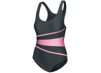 Jednoczęściowy kostium pływacki z miseczką Aqua Speed Stella Lady 33 - szary
