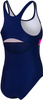 Girls' swimsuit Emily 47- navy blue and pink