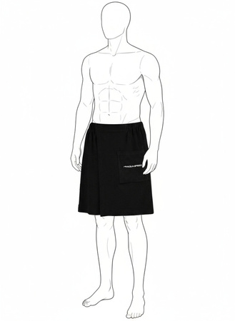  Sauna Towel Tunic Bath Kilt AQUA SPEED 07 - black