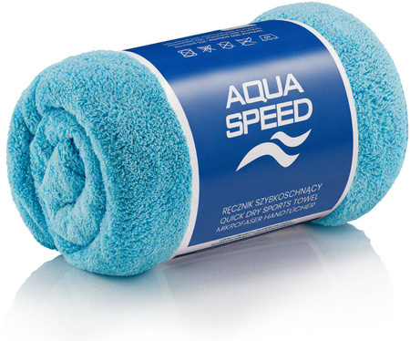 Szybkoschnący ręcznik z mikrofibry Aqua Speed Dry Coral 50x100 cm - 02 jasnoniebieski