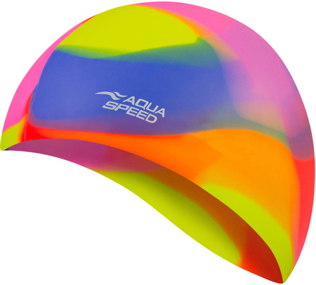 Silikonowy czepek pływacki Aqua Speed Bunt 75 - kolorowy