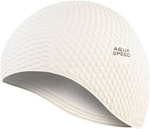 Lateksowy czepek pływacki na długie włosy Aqua Speed Bombastic 05 - biały 