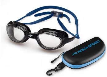 Okulary pływackie Aqua Speed Vortex Vision + Etui 17 - czarno- niebieskie