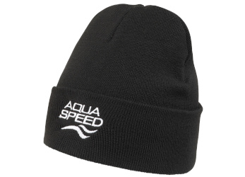 Aqua Speed Winter Hat 07 – black – white logo