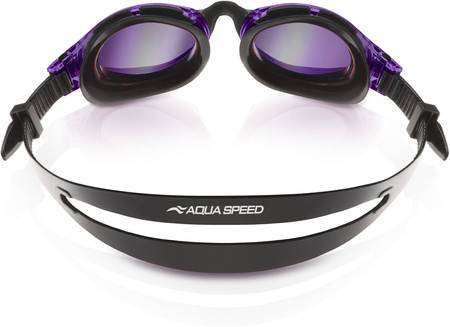 One-piece swimming goggles Aqua Speed Triton Mirror 09- purple