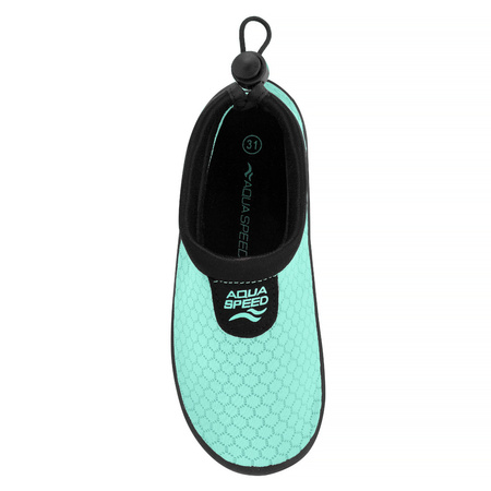 Buty do wody dziecięce ze ściągaczem Aqua Shoe 30 02 - turkusowo-czarne