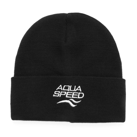 Aqua Speed Winter Hat 07 – black – white logo