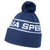 Aqua Speed 10 Winter Hat with Pom-Pom – navy blue – white logo