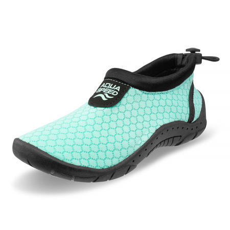 Buty do wody dziecięce ze ściągaczem Aqua Shoe 30 02 - turkusowo-czarne
