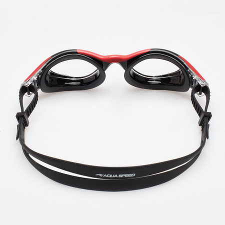 Okulary pływackie Aqua Speed Aquilo 31 - czarno-czerwone