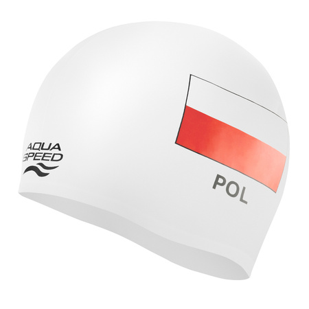 Czepek pływacki POLSKA Volume Cap kol. 05 - biały
