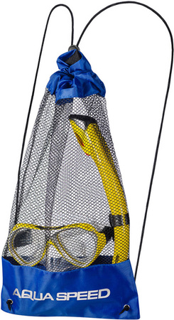 Junior snorkeling set Aqua Speed AURA + EVO + MESH BAG 18 -  yellow 