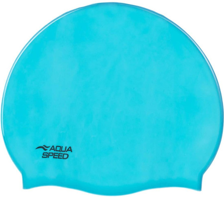 High-stretch silicone swim cap Aqua Speed Mono 02 - blue