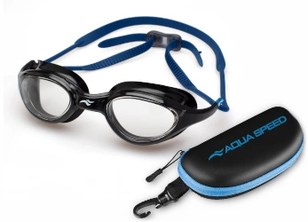 Okulary pływackie Aqua Speed Vortex  Vision + Etui 17 - czarno- niebieskie
