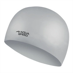 Racing swim cap made of silicone Aqua Speed 3D 26 - silver