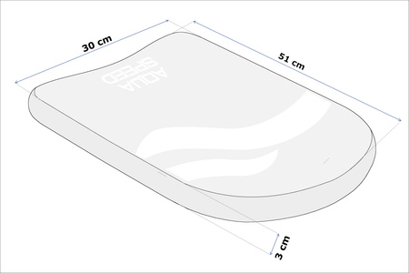 Deska do pływania Aqua Speed Pro Senior 51 cm - niebieska 