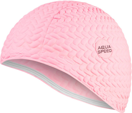 Latex swim cap for long hair Aqua Speed Bombastic Tic-Tac 03 - pink 