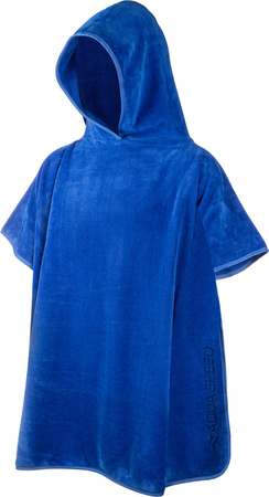 Kid's microfiber poncho Aqua Speed 80x 160 cm 01 - navy