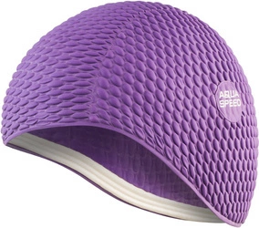 Latex swim cap for long hair Aqua Speed Bombastic 09 - purple