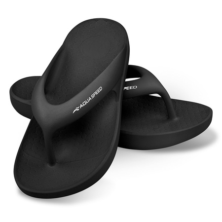 Piankowe klapki japonki basenowe Aqua Speed Malaga 07 - czarne 
