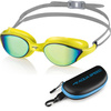 Swimming goggles Aqua Speed Vortex Mirror + Case 38 - yellow