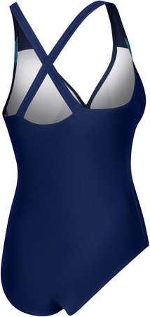 Silhouette enhancing swimsuit Aqua Speed Greta 04 - navy blue